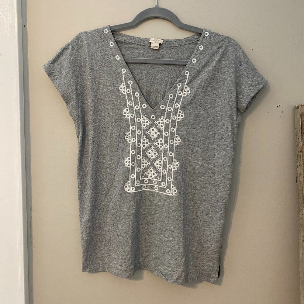 Jcrew gray blouse